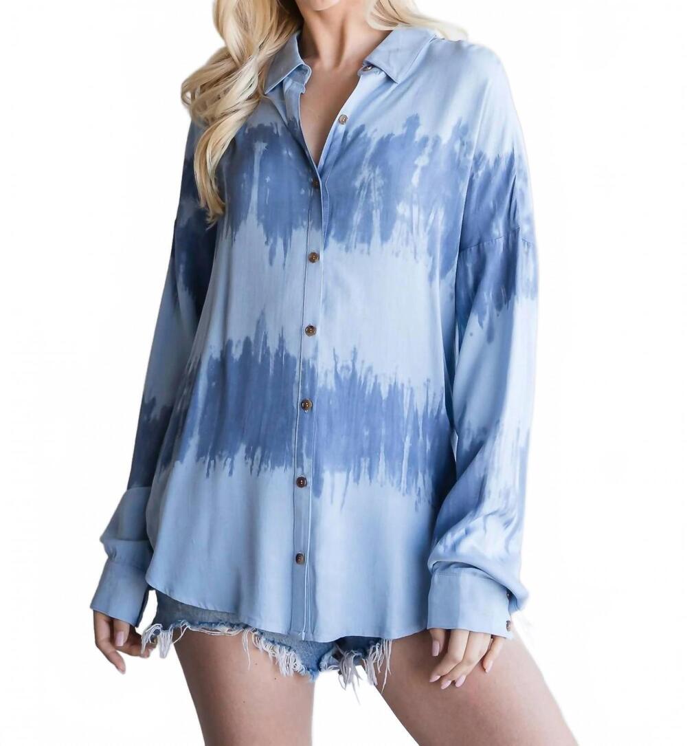 NEW JODIFL tie dye long sleeve top in denim
